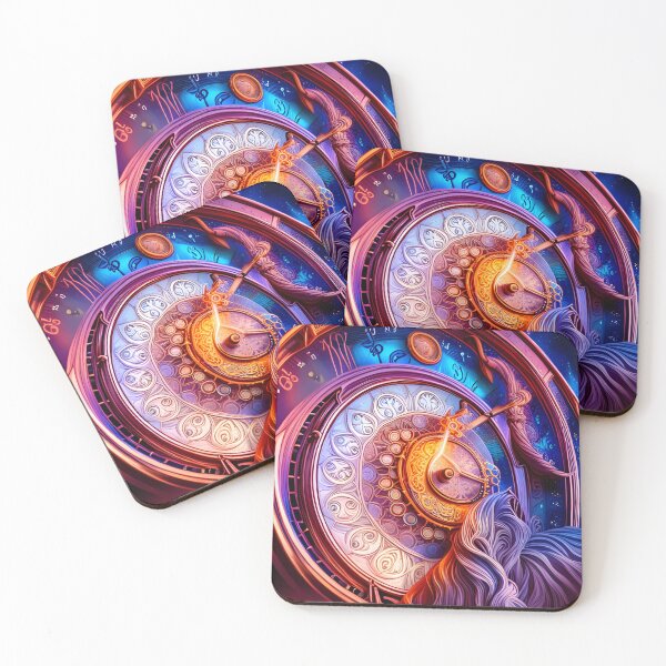 Item preview, Vibrant Steampunk Cosmic Clock designed and sold by WitchyWare.