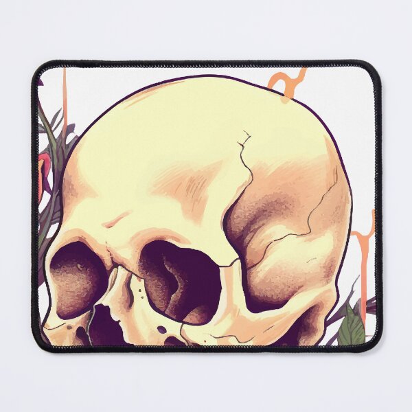 Item preview, Yellow Scull with Red Roses designed and sold by TheBlackPixelCo.