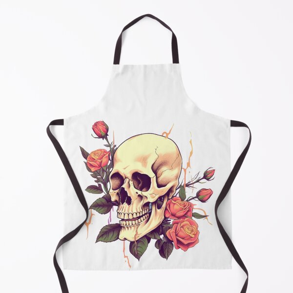 Item preview, Yellow Scull with Red Roses designed and sold by TheBlackPixelCo.