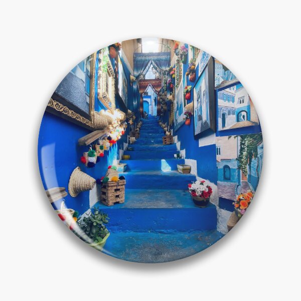 Item preview, Old medina of chefchaouen with blue painted streets  designed and sold by Donutlovers.