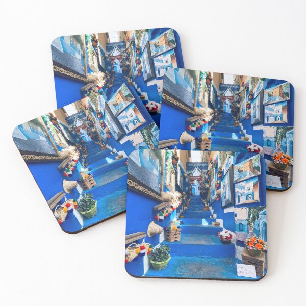 Item preview, Old medina of chefchaouen with blue painted streets  designed and sold by Donutlovers.