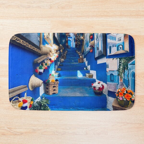 Item preview, Old medina of chefchaouen with blue painted streets  designed and sold by Donutlovers.