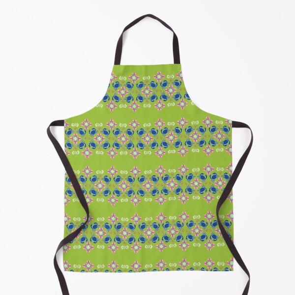 Item preview, Crab and Seashell Border with Lime designed and sold by creativebeeshop.