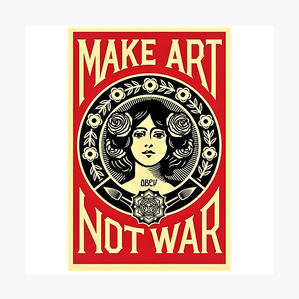 Item preview, Make Art Not War New Design Style  designed and sold by Maroaly.