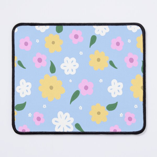 Item preview, Cute Pastel Blue and Yellow Flower Print designed and sold by MagicallyStagey.