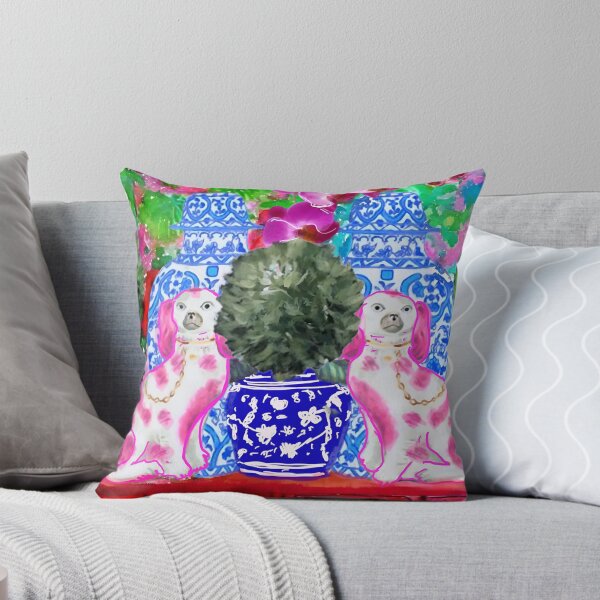 Item preview, Staffordshire dogs in chinoiserie interior designed and sold by SophieClimaArt.