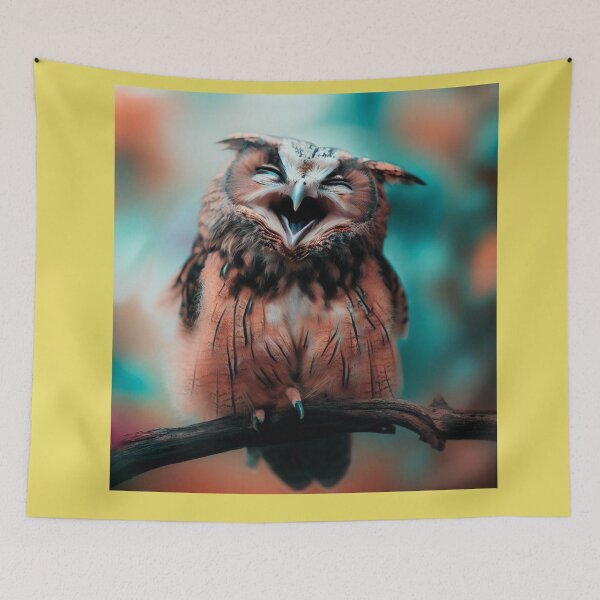 Item preview, Laughing owl standing on a branch designed and sold by GLORY-LIFE.