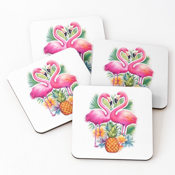 Item preview, Flamingos and pinapple Summer tropical vibes designed and sold by LoLovi.