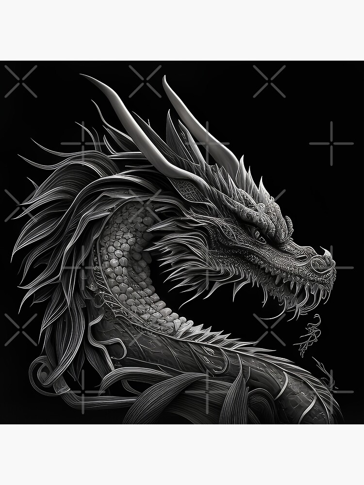 Chinese Dragon drawing Poster for Sale by Pencil-Art