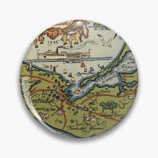 Item preview, Vintage Nantucket MA Map (1926) Old Cape Cod Massachusetts Island Atlas designed and sold by BravuraMedia.