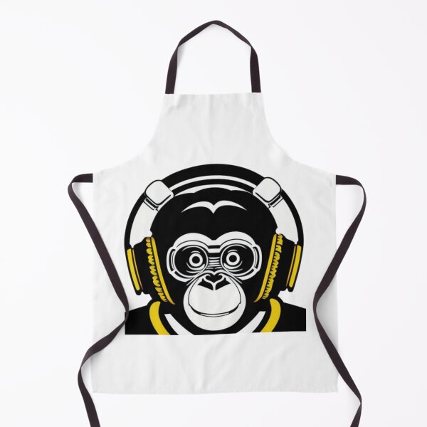 Item preview, Monkey headphones black and white designed and sold by Artcolage87.