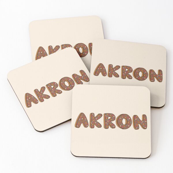 Item preview, Akron City Shaped Like Chocolate Donuts  designed and sold by DonutsWords.