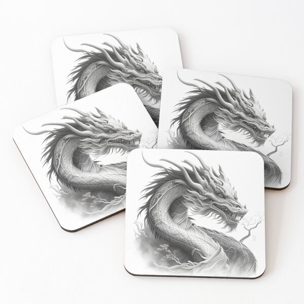 Item preview, Black and white pencil drawing of a Chinese Dragon designed and sold by Pencil-Art.