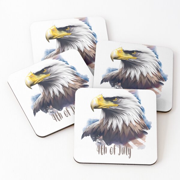 Item preview, 4th of July portrait of an eagle against the background of the flag designed and sold by jkrphoto.