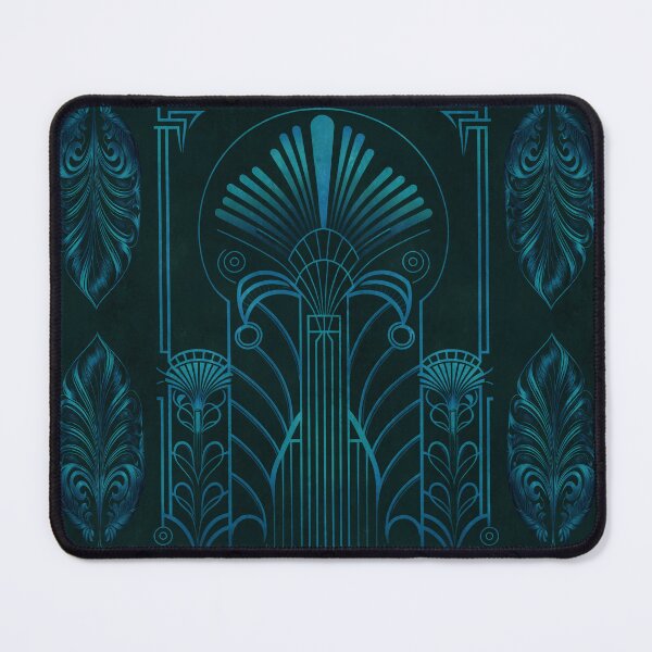 Item preview, Art Deco Ornament Design Turquoise Teal designed and sold by artsandsoul.