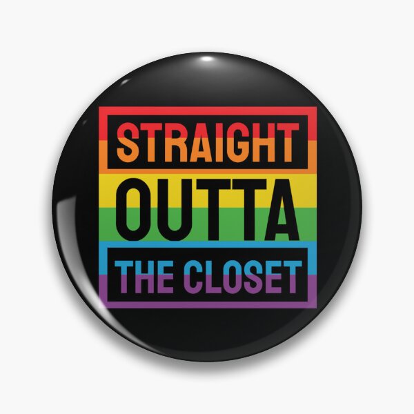 Item preview, Straight Outta The Closet. LGBTQ Pride designed and sold by Subtle Pride Shop.
