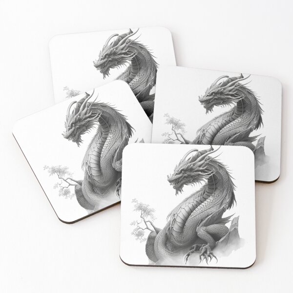 Item preview, Black and white Chinese Dragon designed and sold by Pencil-Art.
