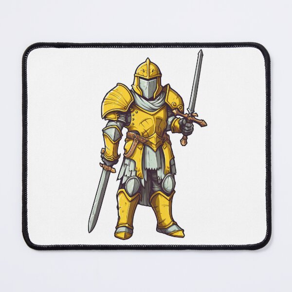 Item preview, Yellow Armored Knight Dual Wielding Swords designed and sold by epically.