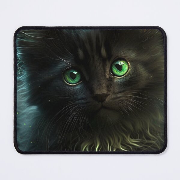 Item preview, Cute cat with emerald eyes designed and sold by DarkFablecation.
