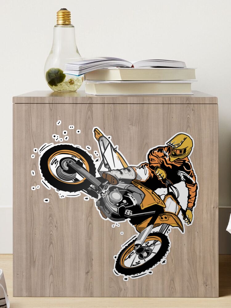 Motocross motorcycle biker motorsport dirt bike Sticker by LuminOrb