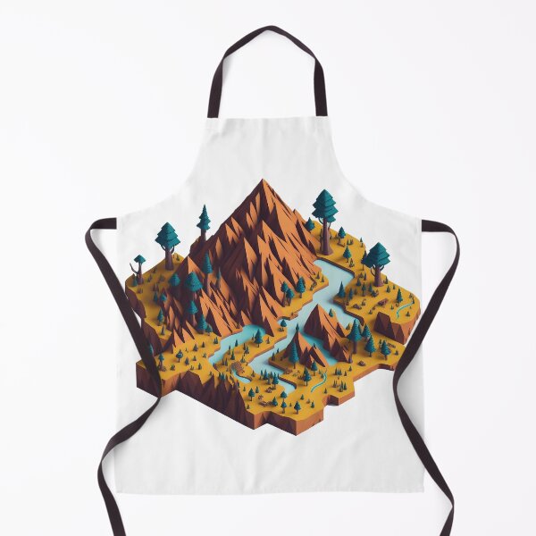 Item preview, Mountains River And Trees In Isometric Style  designed and sold by digitalhubdepot.