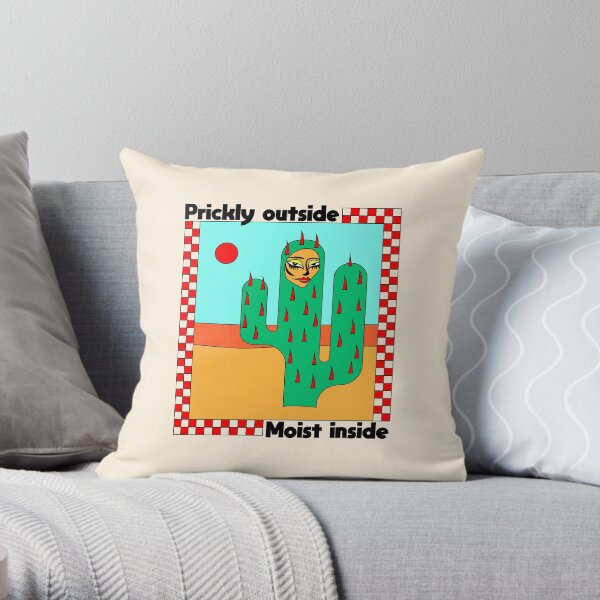 Prickly Outside Moist Inside Throw Pillow