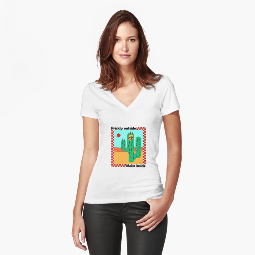 Item preview, Fitted V-Neck T-Shirt designed and sold by LizzyBasil.