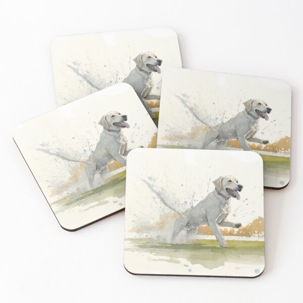 Item preview, A happy White Labrador Retriever playing outside designed and sold by Good Candy.