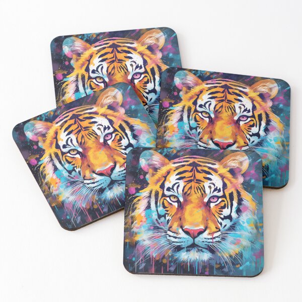 Item preview, Exotic Multicolor Abstract Tiger designed and sold by Acconite.