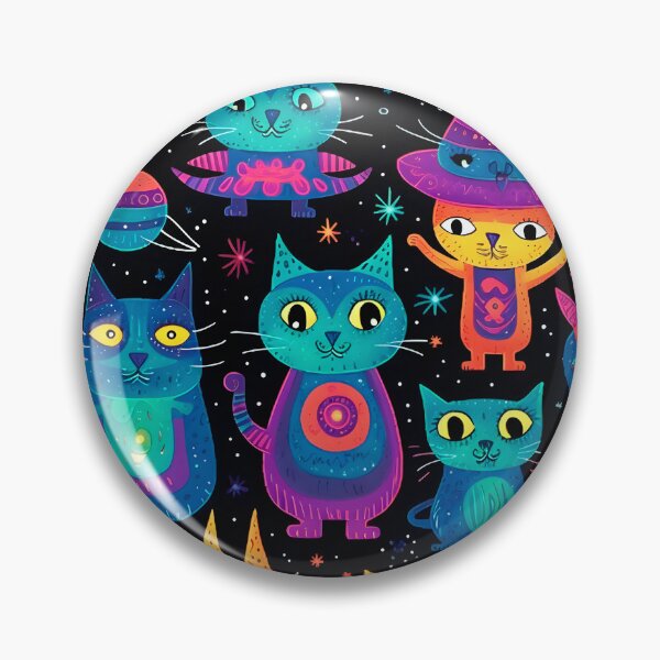 Item preview, Extraterrestrial Whiskers: Alien Kitty Pattern Art designed and sold by SweetRepeat.
