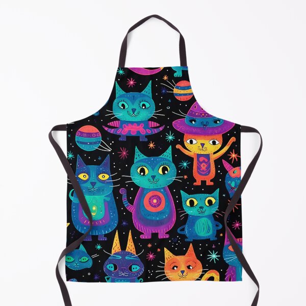 Item preview, Extraterrestrial Whiskers: Alien Kitty Pattern Art designed and sold by SweetRepeat.