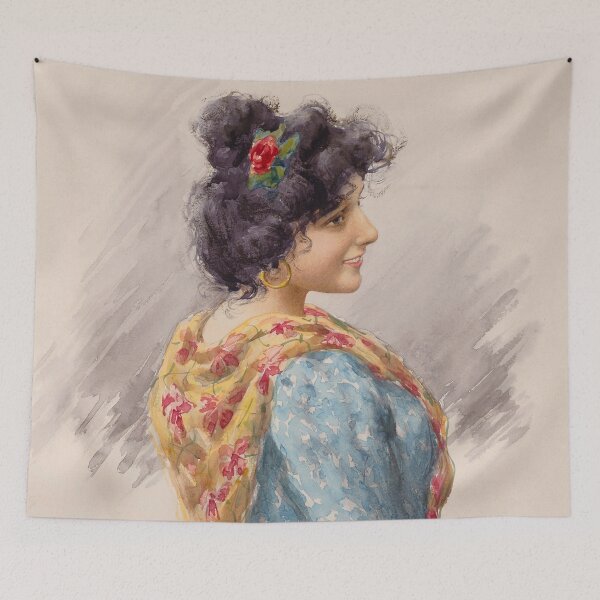 Item preview, An Italian Beauty | Eugen Von Blaas | 1896 Aesthetic Art designed and sold by CJET.