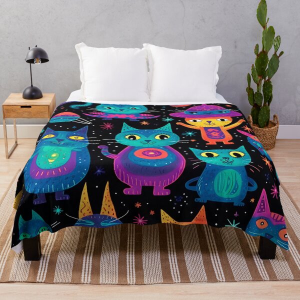 Item preview, Extraterrestrial Whiskers: Alien Kitty Pattern Art designed and sold by SweetRepeat.