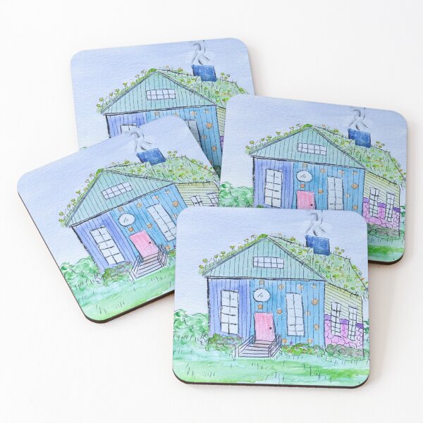 Item preview, The Artist's Wonky Cottage Watercolor and Ink designed and sold by EtegamiJourney.