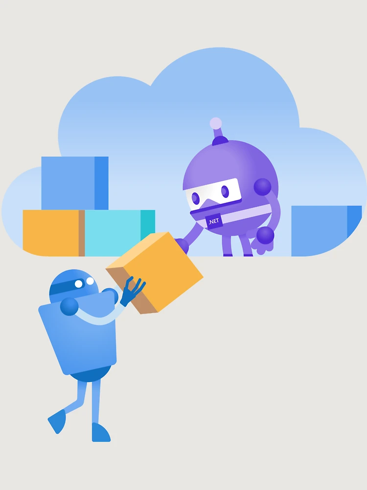 Aperçu 6 sur 6. Sweat à capuche oversize premium avec l'œuvre Applications cloud .NET Bot créée et vendue par CodeProfessor.