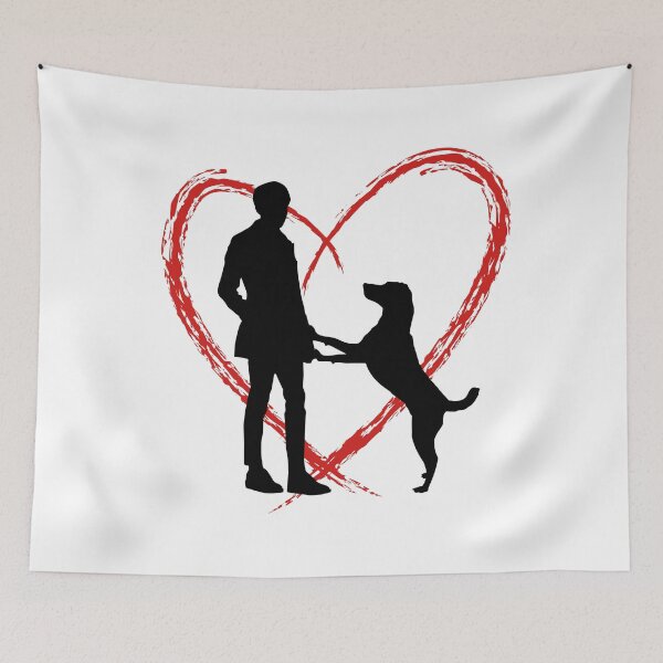 Item preview, Friendship between humans and dogs. designed and sold by AnitellaArt.