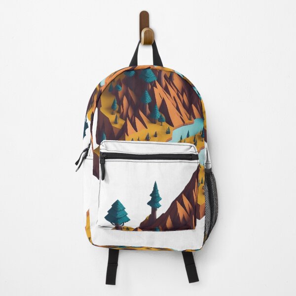 Item preview, Mountains River And Trees In Isometric Style  designed and sold by digitalhubdepot.