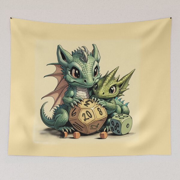 Item preview, Cute Dice Goblin Dragon Baby Family designed and sold by Winging-It.