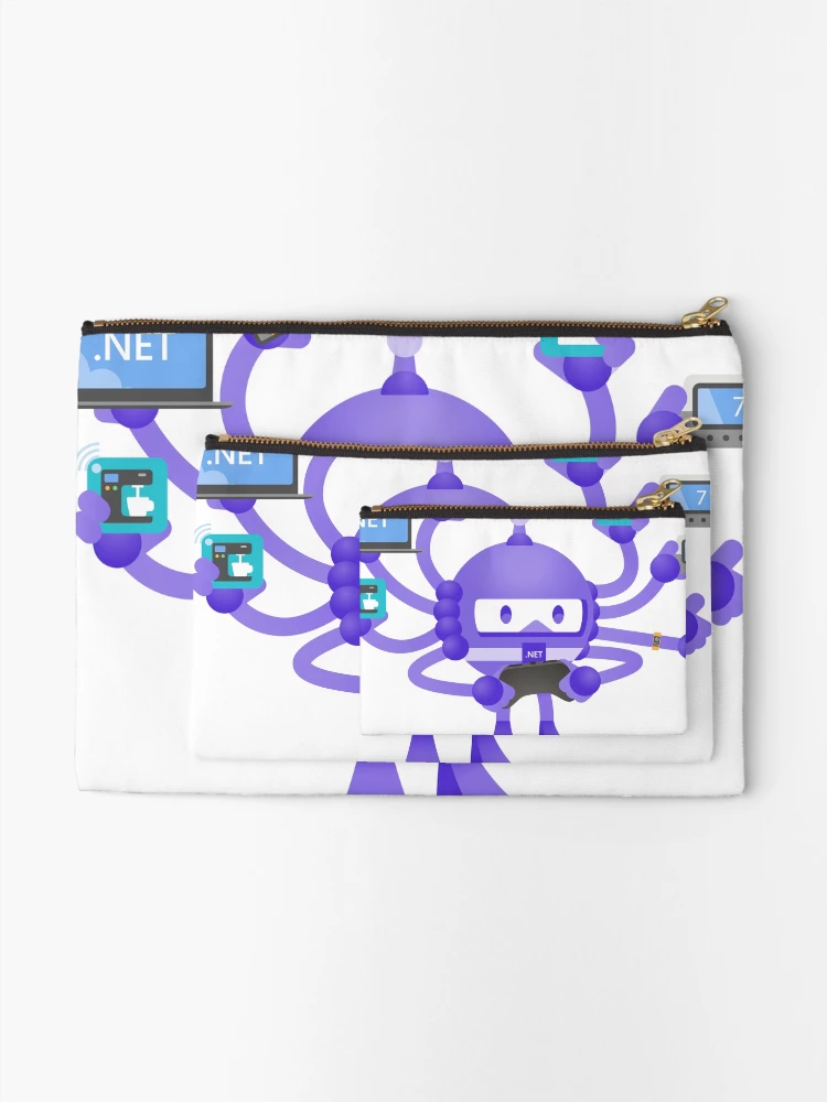 Thumbnail 2 of 4, Zipper Pouch, .NET Bot IOT designed and sold by CodeProfessor.