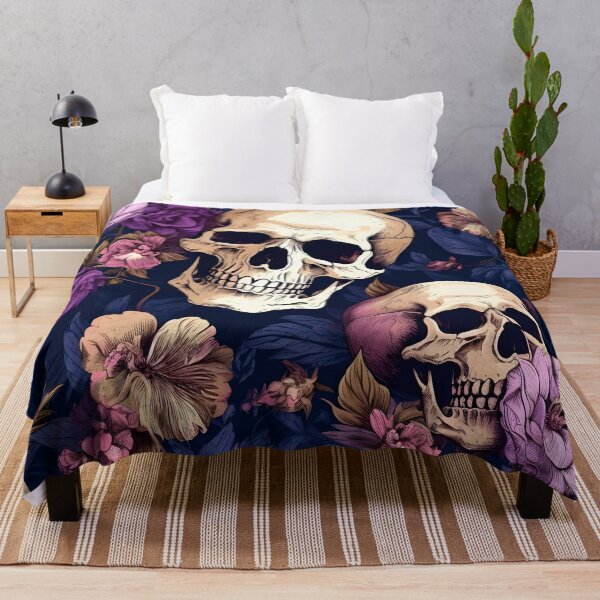 Item preview, Enchanting Floral Skulls designed and sold by SweetRepeat.