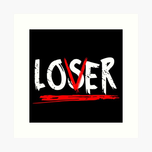 Loser word turned into lover slogan text. Vector illustration design for  fashion graphics, t-shirt prints. Stock Vector | Adobe Stock