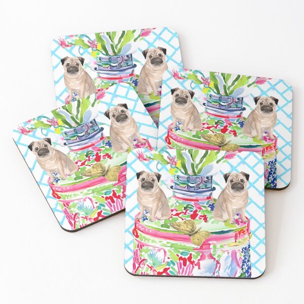 Item preview, French bulldogs and chinoiserie jar designed and sold by SophieClimaArt.