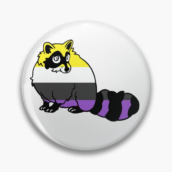 Item preview, nonbinary pride raccoon  designed and sold by LivianPearl.