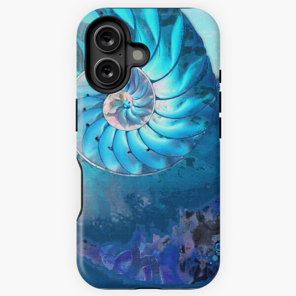Artikel-Vorschau von Tiefblaue Nautilus-Muschelmuschel-Kunst, designt und verkauft von Sharon Cummings Art.