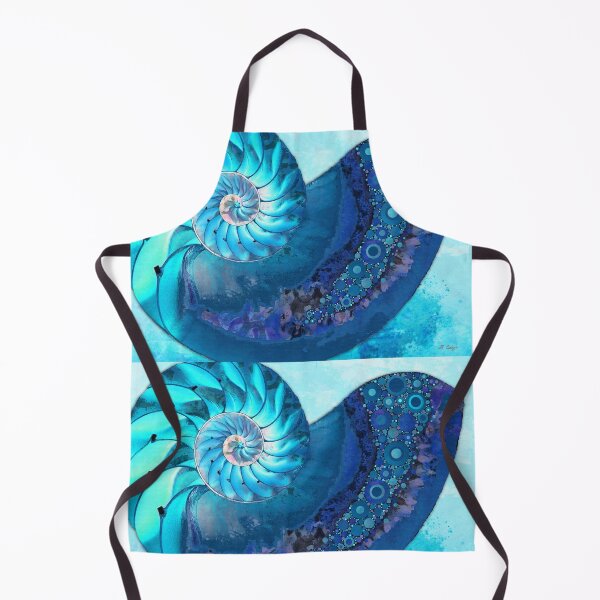 Item preview, Deep Blue Nautilus Seashell Shell Art designed and sold by Sharon Cummings Art.