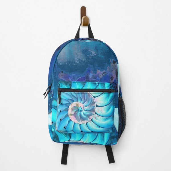 Item preview, Deep Blue Nautilus Seashell Shell Art designed and sold by Sharon Cummings Art.