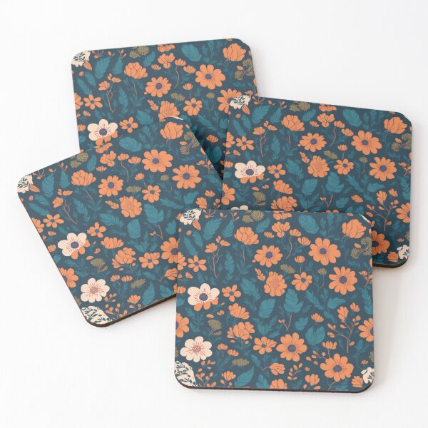 Item preview,  flowers patten orange red blue designed and sold by jkrphoto.