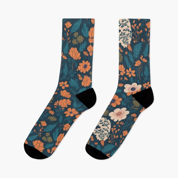 Item preview,  flowers patten orange red blue designed and sold by jkrphoto.