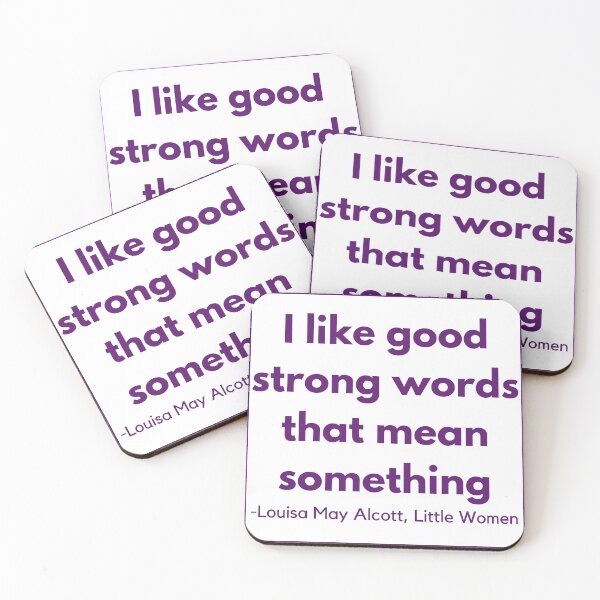 Item preview, I Like Good Strong Words Little Women Louisa May Alcott Quote Purple designed and sold by Sunshine-Dreams.