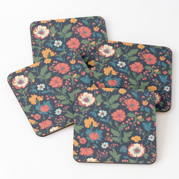 Item preview,   flowers patten orange red blue designed and sold by jkrphoto.